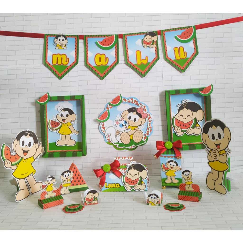 Kit Festa Magali Personalizado Só um Bolinho | Mesversário I Aniversário