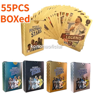 55 Pcs World Football Stars Cards Sortido Douradas Edição Limitada Jogadores Famosos Mundial Cartas De Coleção Brilhante em Oferta na Shopee