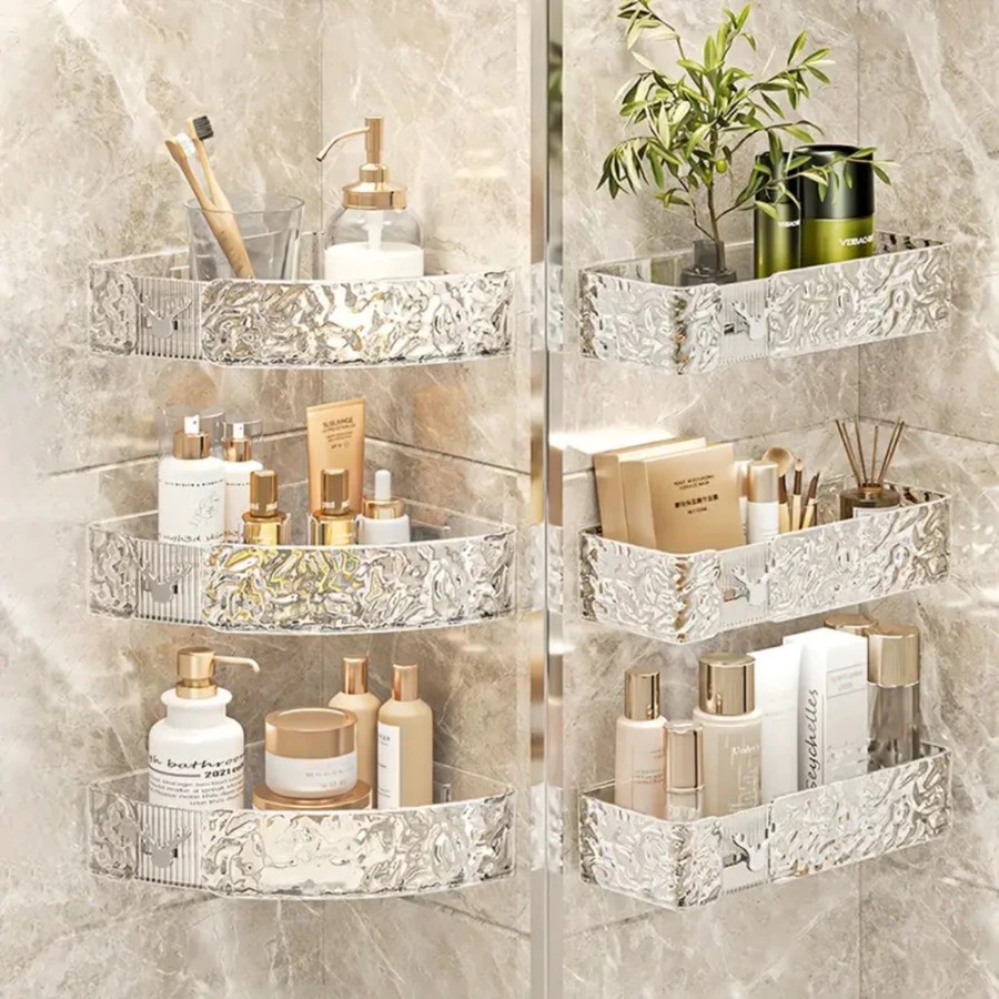 Suporte De Shampoo Prateleiras De Banheiro Sem Furo Acrilico Chifre