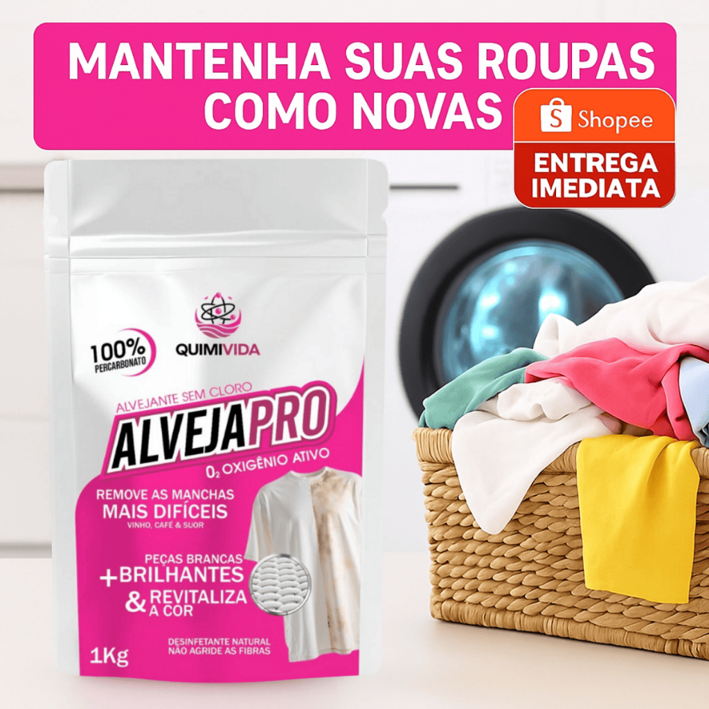 Percarbonato de Sódio Alvejante Sem Cloro em Pó Tira Manchas Clareador de Roupas Branca Coloridas em Oferta na Shopee