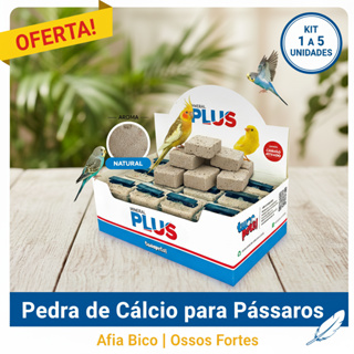 Pedra de Cálcio para Pássaros Kit 1 a 5 Unidades Calopsita Afia Bico Osso Mineral em Oferta na Shopee