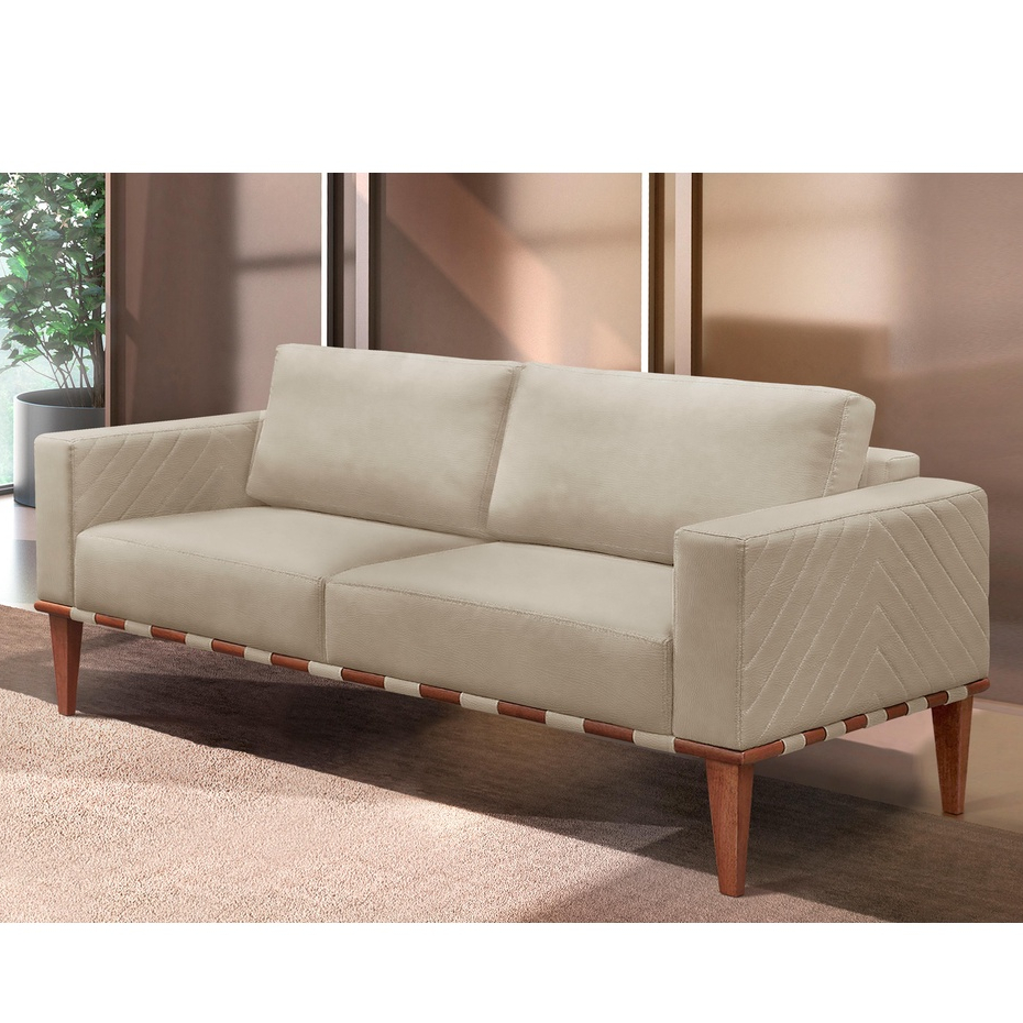 Sofá Namoradeira Bella 1,40m Luxo Castellar Móbile em Oferta na Shopee