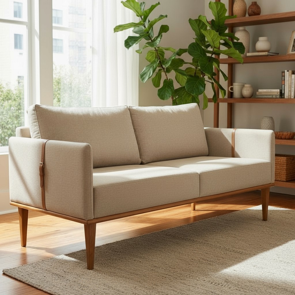 Sofá Namoradeira Milla 1,40m Luxo Castellar Móbile em Oferta na Shopee