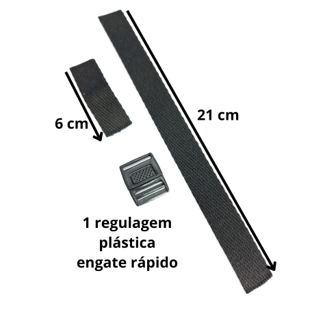 Fecho Para Boné com Fita Chic 18mm E Engate Plástico Strapback Rápido Five Panels 1 unid