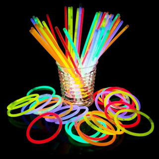 Kit Pulseiras Neon Fluorescentes 25/50/100/200 Brilha no Escuro Ideal p/ Festas Eventos Aniversarios em Oferta na Shopee