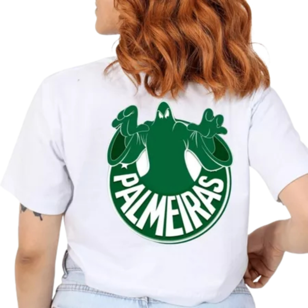 Camisa Camiseta Cropped Palmeiras Mancha Verde Verdão Blusa 100% Algodão Premium Adulto Feminino