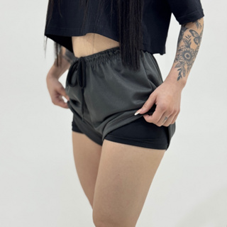 Shorts Dry Fit  Compressão 2 em 1 Feminino para Academia Corrida Treino Bermuda em Oferta na Shopee