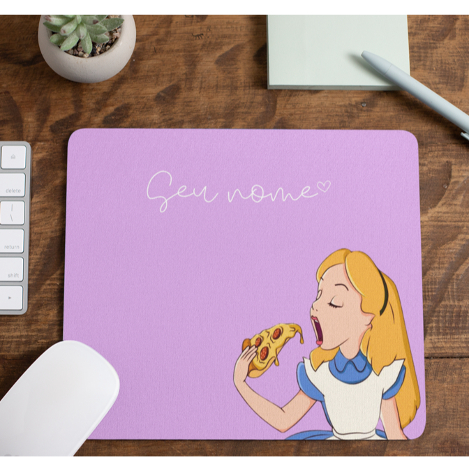 MOUSEPAD ALICE NO PAIS DAS MARAVILHAS l MOUSEPAD 24X20 l EMBORRACHADO