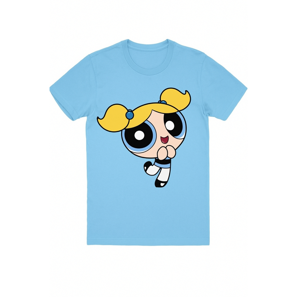 Camiseta Infantil juvenil Meninas Super Poderosas Feminina Docinho Florzinha  Lindinha 100% Algodão Camiseta Confortável