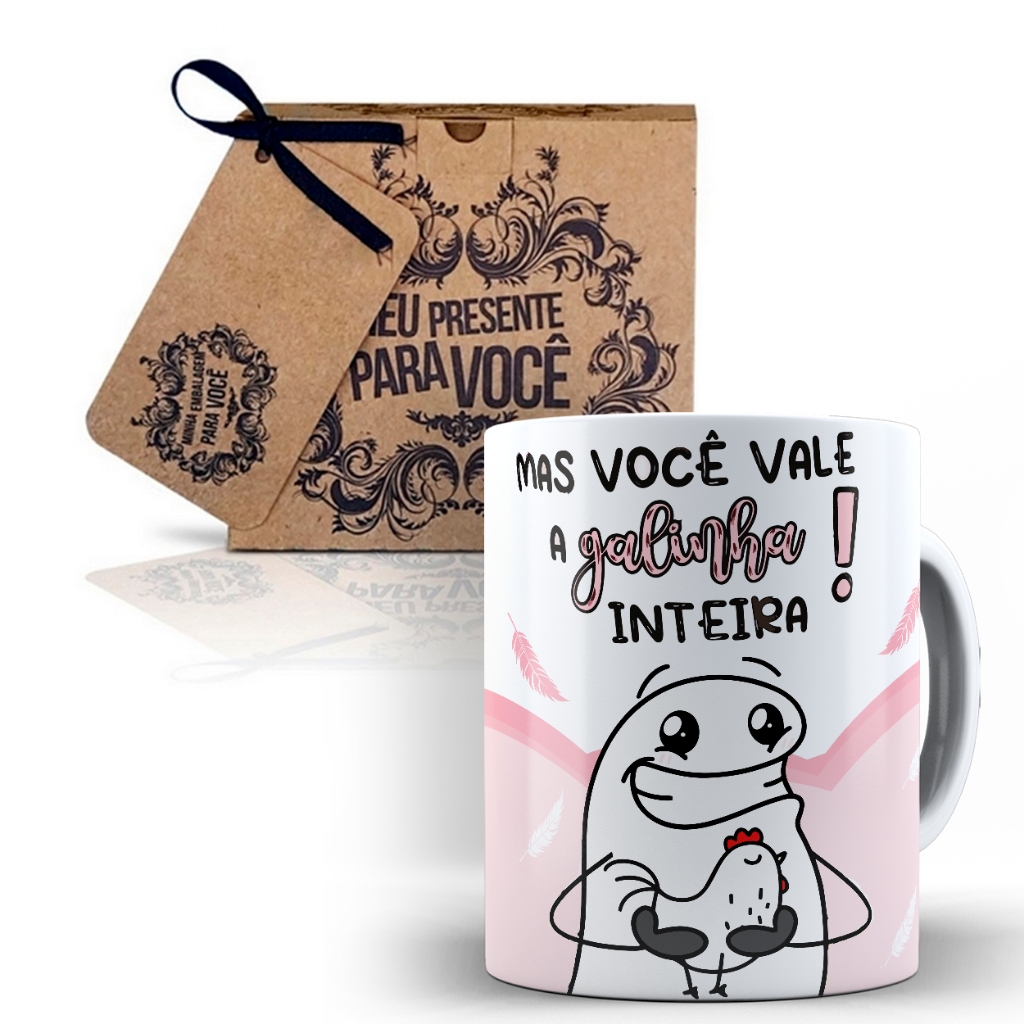Caneca Divertida com a frase, Tem Cunhada que Vale a pena, mas você vale a galinha inteira