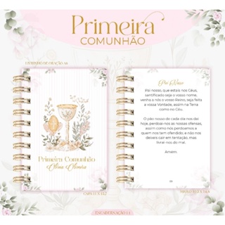 Livro de Oração Primeira Eucaristia/Batismo/Crisma em Oferta na Shopee