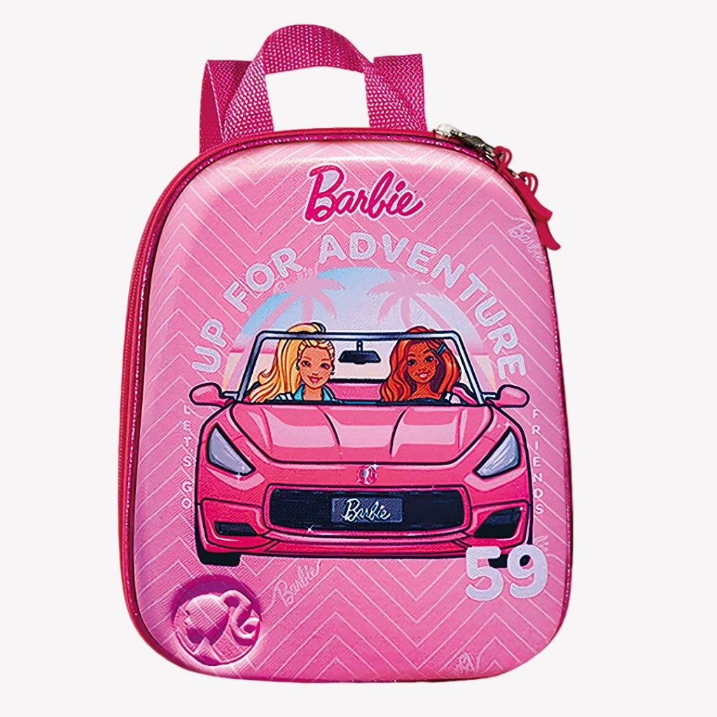 Mochila Barbie Infantil Conversível P Rosa Up for Adventure Escola Passeio Viagem Lancheira