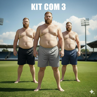 KIT 3 BERMUDAS OU 1 UNIDADE PLUS SIZE MASCULINA G1 ao G5 CORPO GRANDE GORDO CONFORTÀVEL BARATO ENORME em Oferta na Shopee