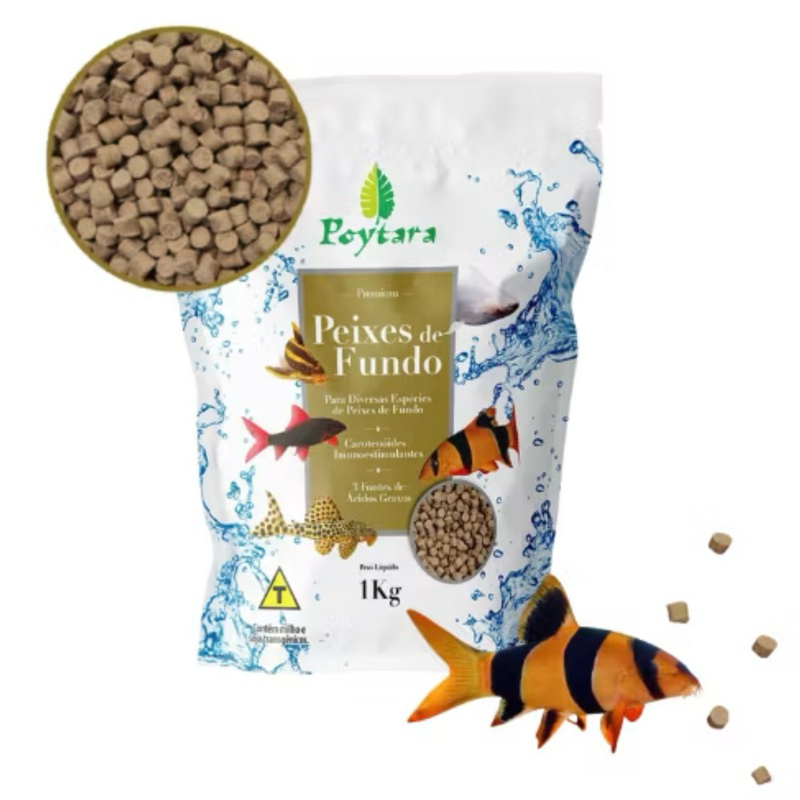 RAÇÃO POYTARA PARA PEIXES DE FUNDO 1 Kg em Oferta na Shopee