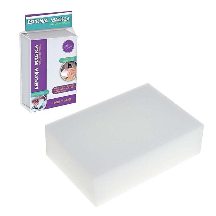 Esponja Mágica Limpeza Pesada Tira Manchas de Parede Tênis Box Azulejo  Riscos Esponja Mágica Limpa Tudo Apenas com Água