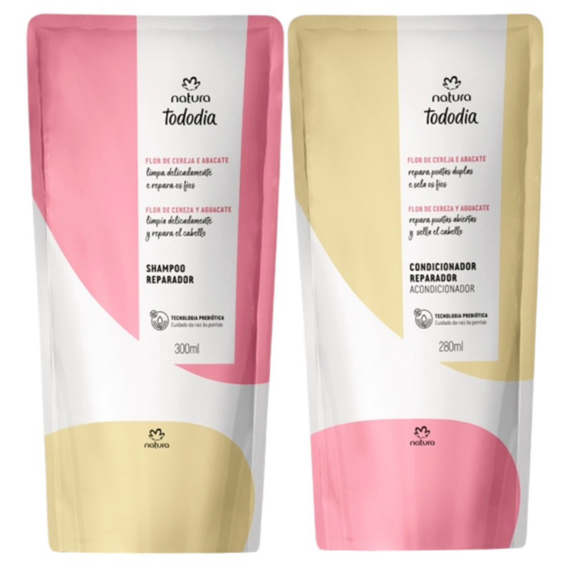 KIT REFIL SHAMPOO+CONDICIONADOR NATURA TODODIA ORIGINAL em Oferta na Shopee
