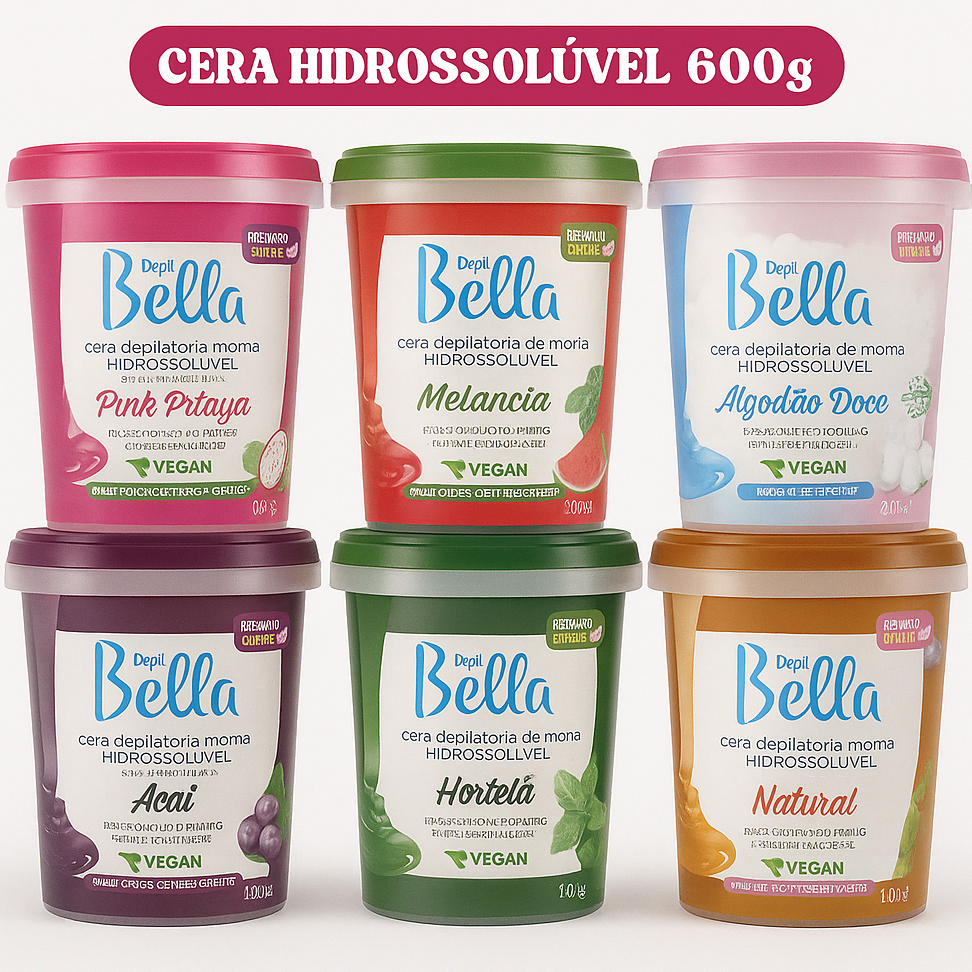 Cera depilatória Quente hidrossolúvel 600g DEPIL BELLA em Oferta na Shopee