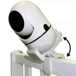 Suporte Inclinável p/ Camera Baba Eletronica Universal para Berço, Cama ou Moveis - Reto / Inclinado