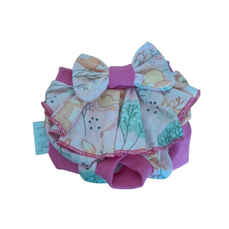 Calcinha pet fisiológica para dias de cio