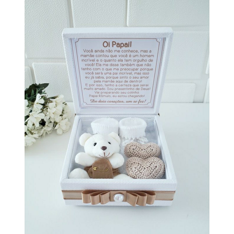Caixa revelação de gravidez papai