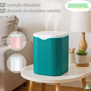 Umidificador De Pulverização Dupla De Gota D'água 600ml 2000ml Nano Atomização De Grande Capacidade 