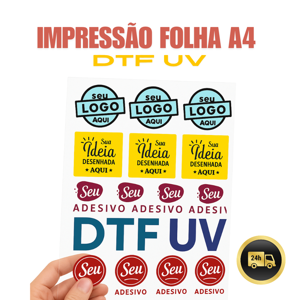 Folha DTF UV com Sua Arte Impressão Personalizada A4 28CM X 21CM Qualidade Premium em Oferta na Shopee