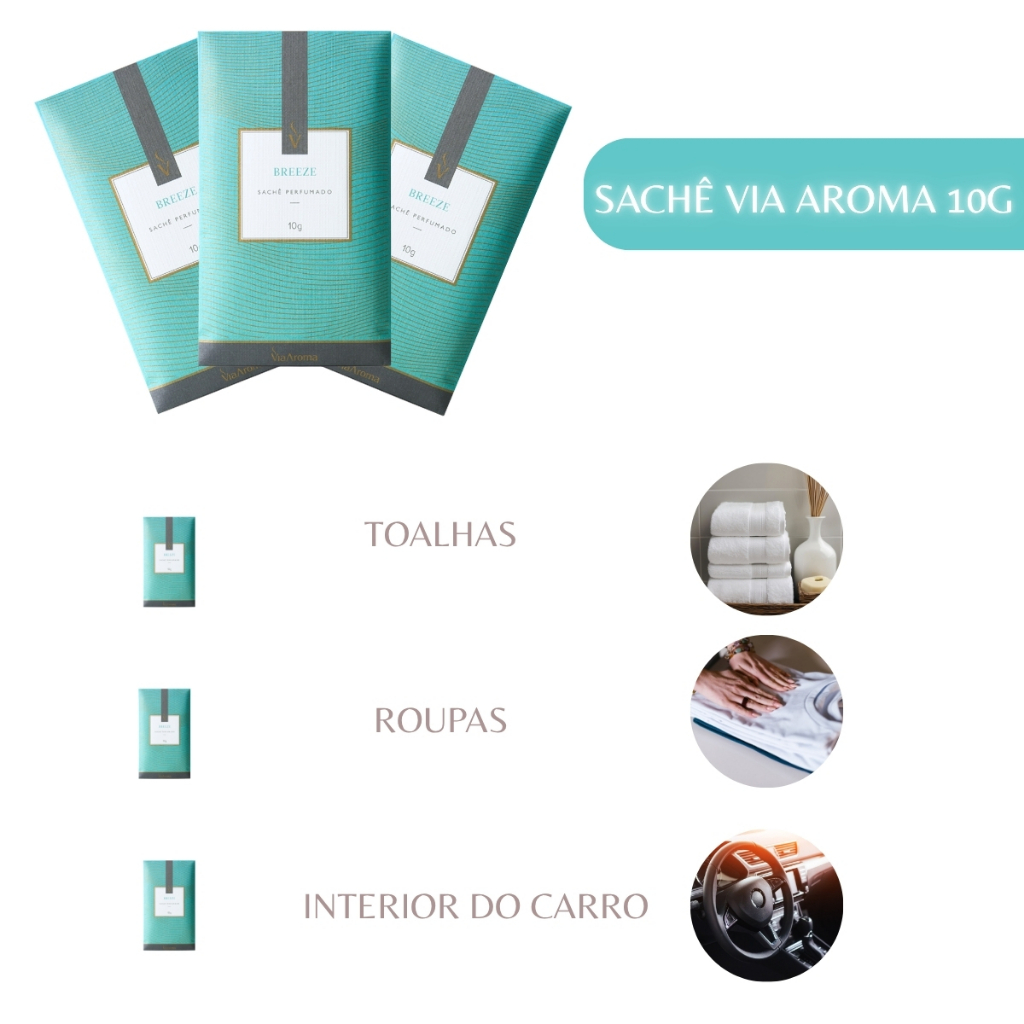 Cheirinho para Guarda Roupa Sachê Perfumado Kit Via Aroma Cheirinho para Casa