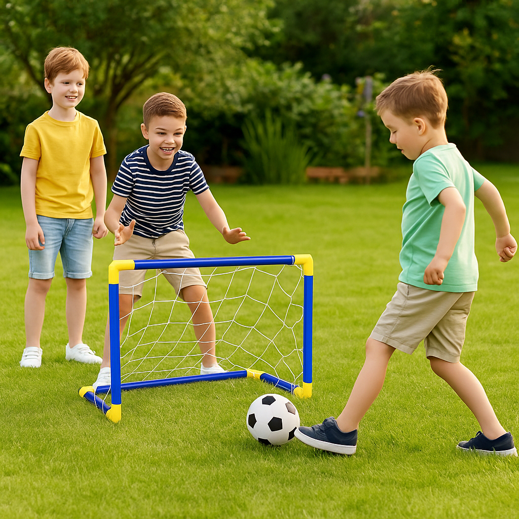 Brinquedo Futebol Trave Infantil Jogatina Diversao Bola Azul