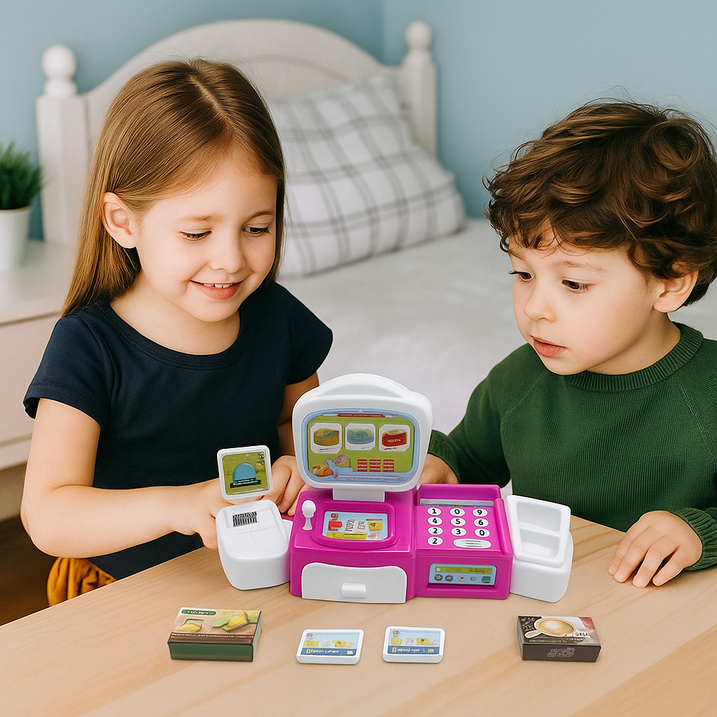 Caixa Registradora Infantil Com Som Realista Educativa Brinquedo Divertido
