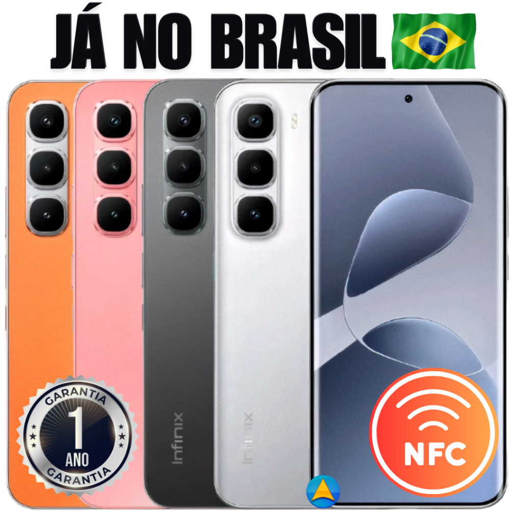 Celular Infinix Hot 60 Pro Com NFC 256GB 8+8GB RAM Câmera Tripla 50MP Dual Chip – Pronta Entrega Garantia 12 Meses