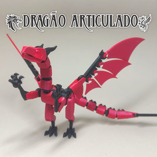 Dragão Dummy Articulado 3D – Decorativo Colecionável Presente Criativo Realismo Movimento Crianças