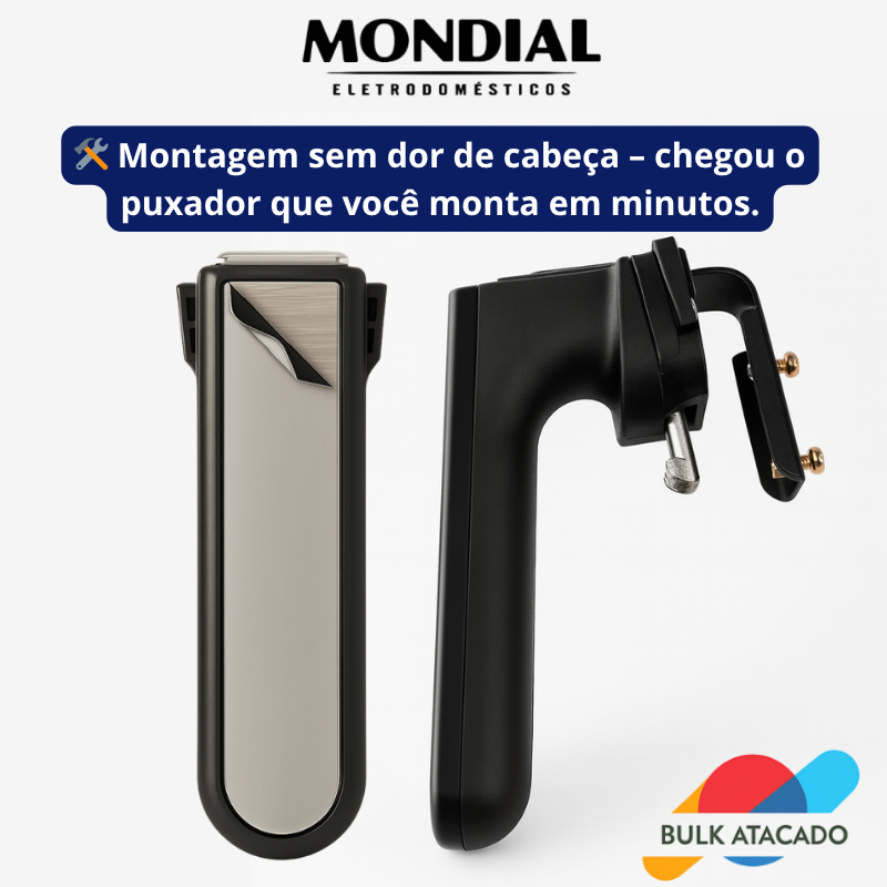 Puxador Cabo Alça Compatível Air Fryer Mondial NAF 4 LITROS – Para cesto quadrado Parafusos Inclusos