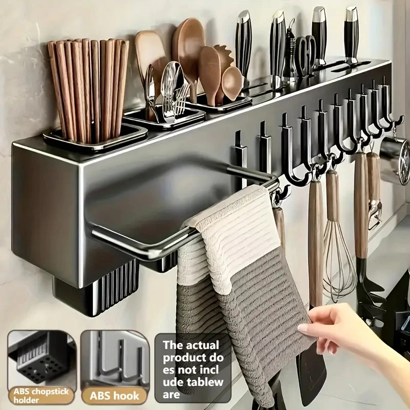 Suporte Para Armazenamento De Facas Ganchos Talheres Utensílios De Cozinha
