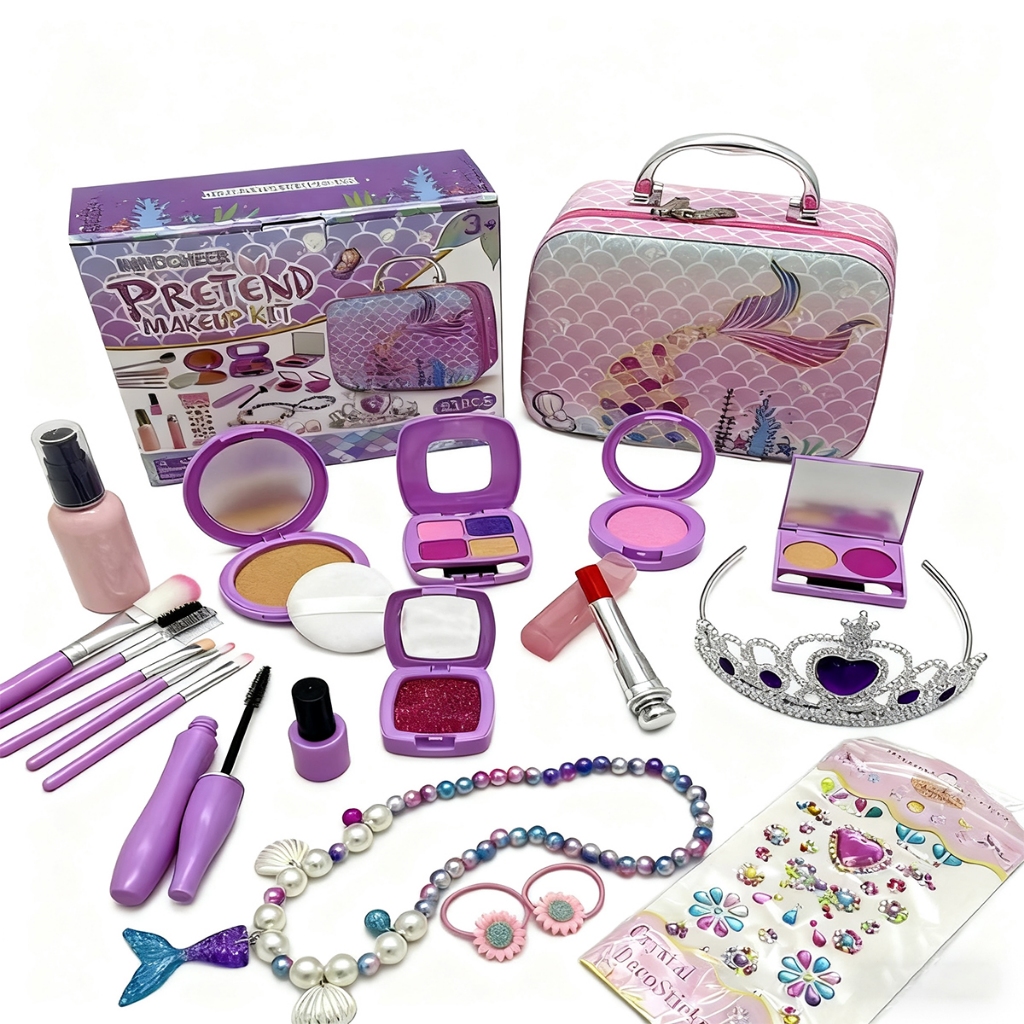 Brinquedos De Menina Kit Maleta Maquiagem Infantil Completa Menina Princesa Linda Lançamento
