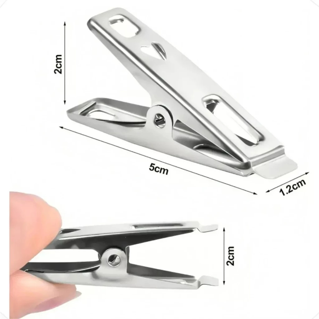 20/40/60 Prendedor Pregador Forte Metal Inox Pendura Roupa no Varal Clips Segura Forte