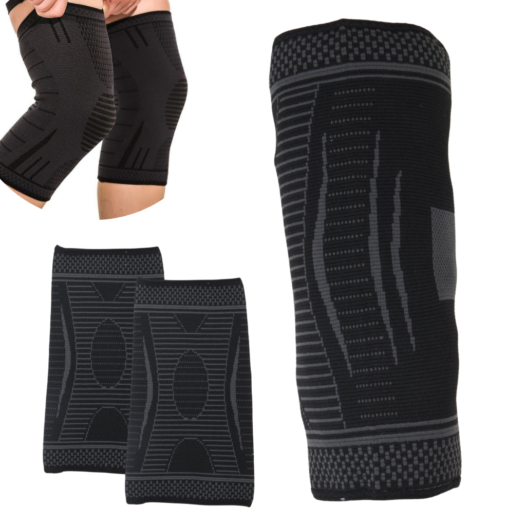 Kit 2 Joelheira Compressão Estabilizadora Ajustável Tensor Alívio Para Exercícios Ajuda Dor Joelho