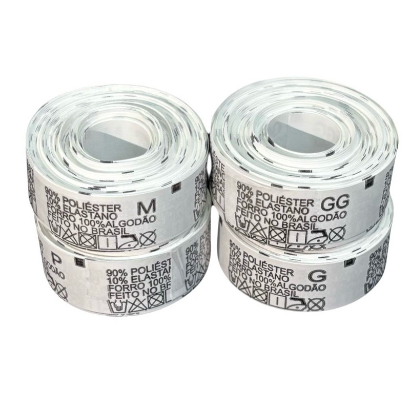 KIT Etiqueta interna de composição c/100 unidades 90%Poliéster   10% elastano e forro 100% algodã em Oferta na Shopee