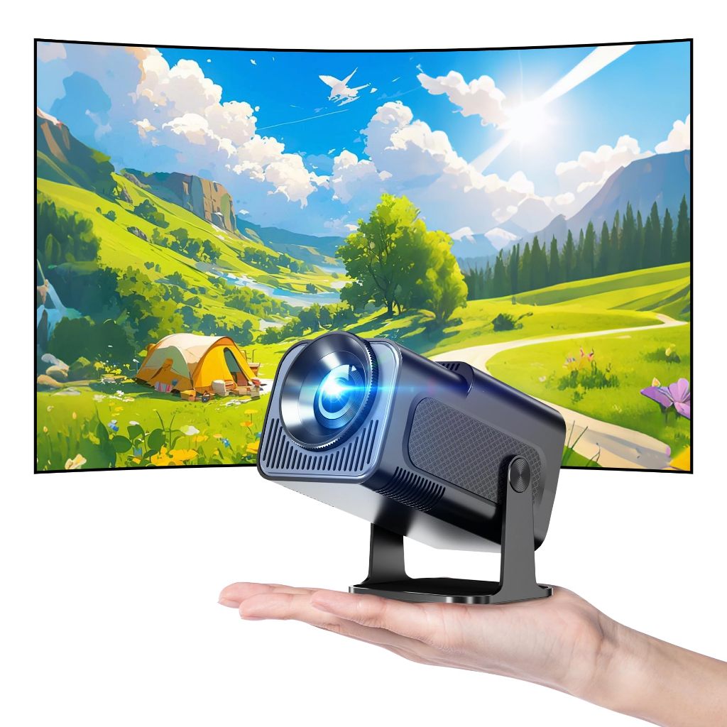 Projetor Portátil 4K com WIFI 6! 130" de Tela, Autofoco, Correção de Keystone Automática e Bluetooth 5.2 - Home Theater