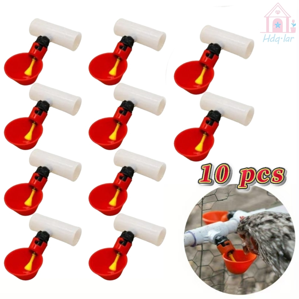 kit 10 bebedouro automático copinho copo para aves + conexão T