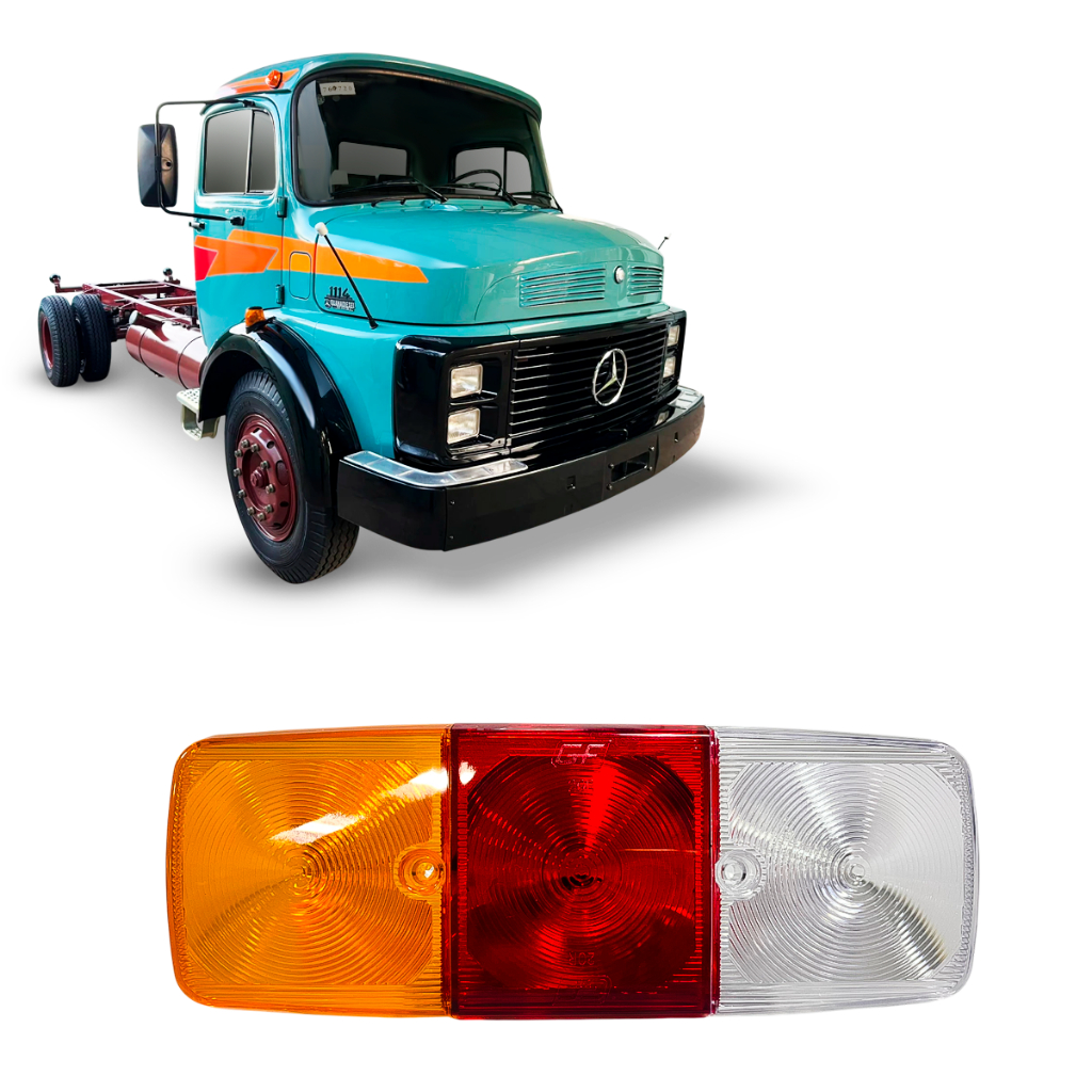 Lente Lanterna Traseira Tricolor Universal Mb 608 1113 1313 1513 2013 2213 em Oferta na Shopee