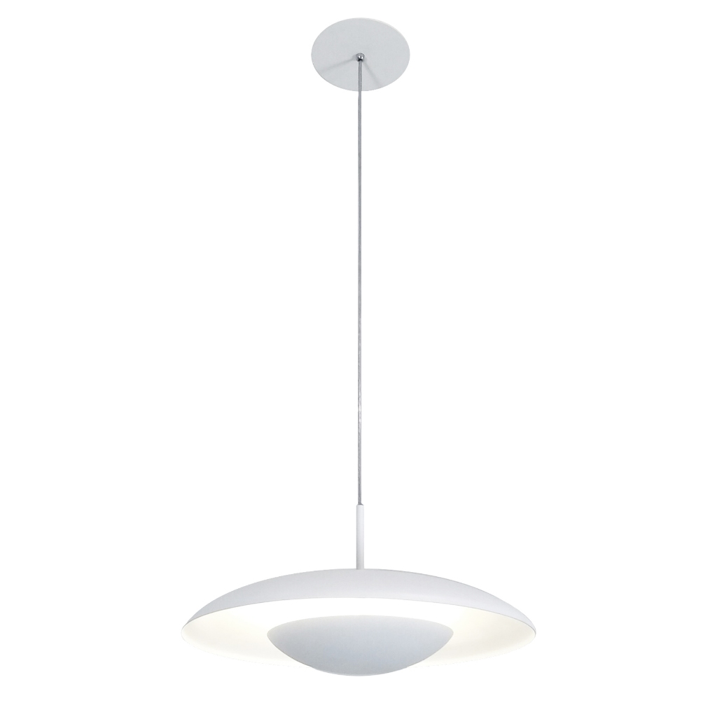 Luminária Pendente Branco Fosco Sala Mesa Luxo