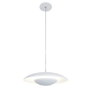 Luminária Pendente Branco Fosco Sala Mesa Luxo