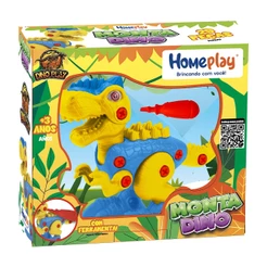 Brinquedo Monta Dino T-rex 28 Peças Dino Play - Homeplay