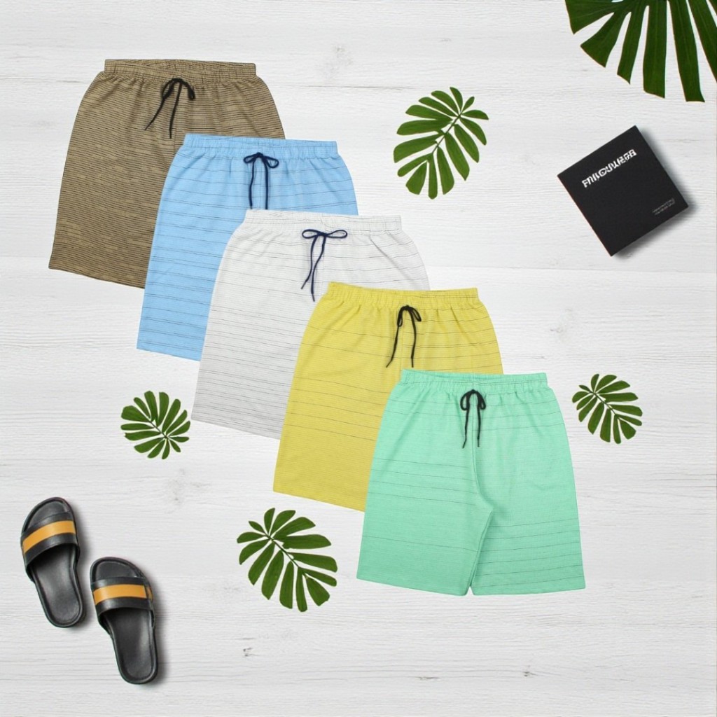 Kit 5 Bermudas Infantil Juvenil de Moletom Para Menino Algodão — imagem 2 de 2