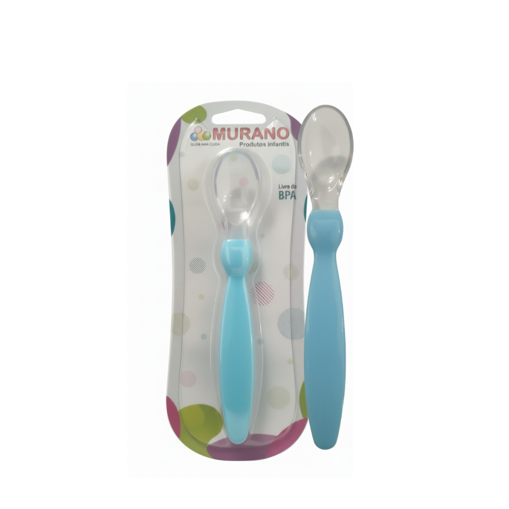 1/2/3/4/5 Colher Ponta Silicone Murano Blister azul ou rosa REF 139 LUMX3 — imagem 2 de 2