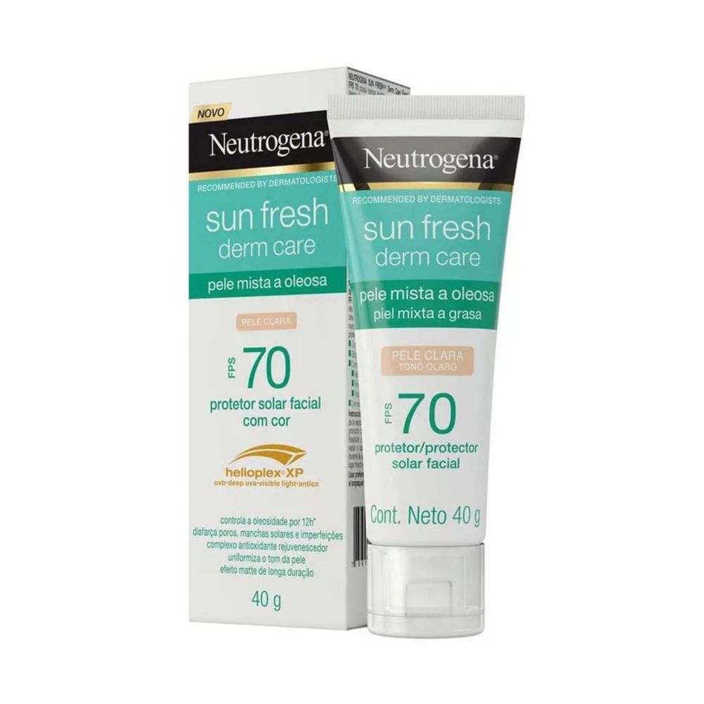 Protetor Solar Facial Para Pele Oleosa NEUTROGENA SUN FRESH® Derm Care Pele Clara FPS 70, 40g · foto 2