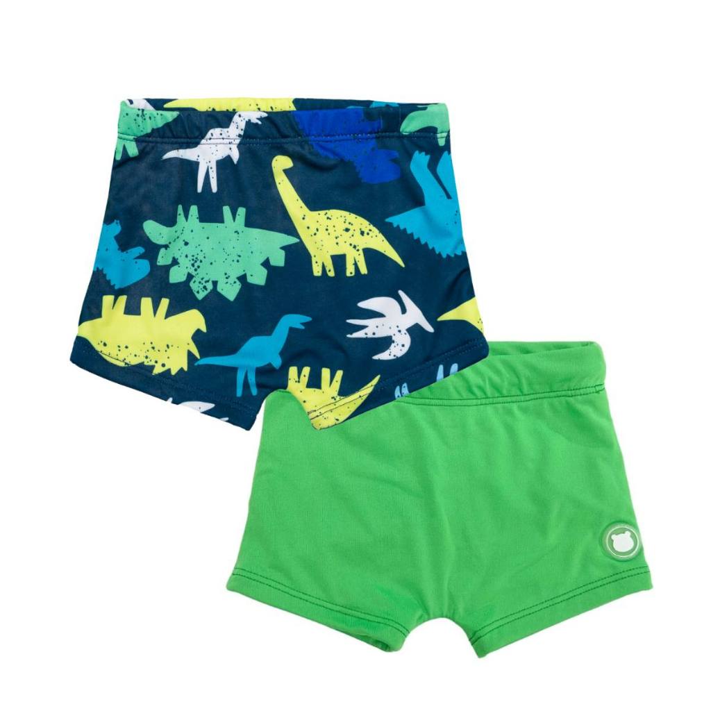 Kit 2 Sungas Boxer Infantil Com Proteção Solar Uv Lisa E Estampada Praia Menino