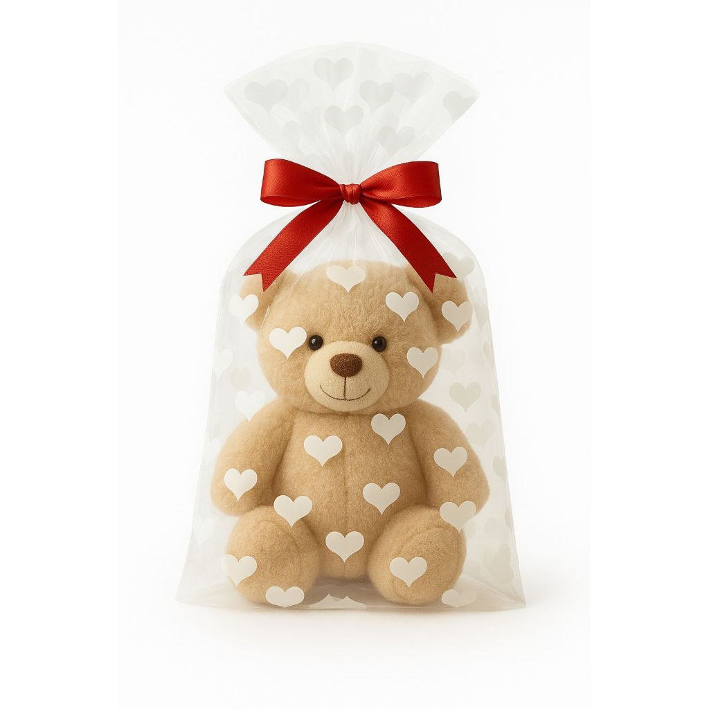 50 sacos celofane transparente e decorado para festa embalagem em Oferta na Shopee