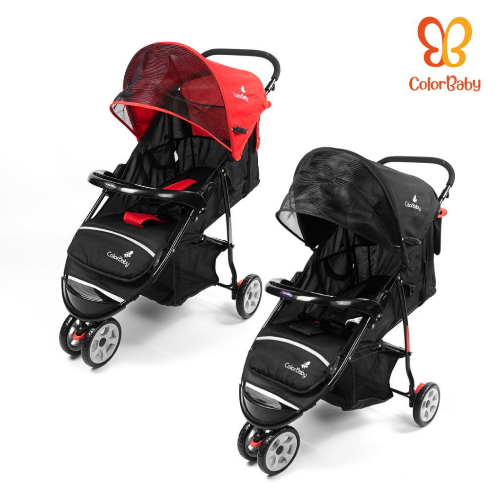 Carrinho de Bebê  Speed Passeio Reclinável com Cinto 5 Pontos e Capota Solar – ColorBaby