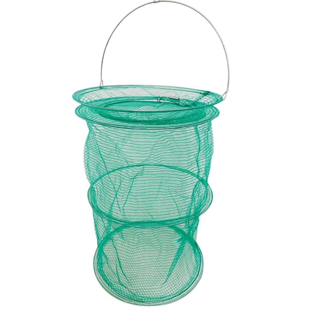 Samburá Covo Saco Nylon Para Peixe Com Tampa No3 46x31cm Verde